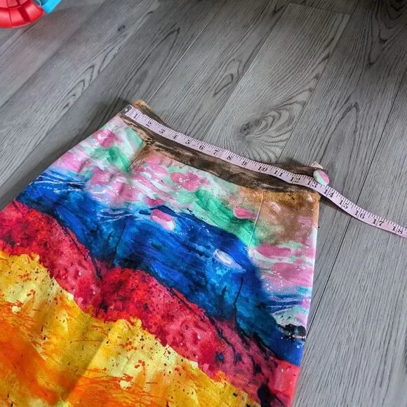 Essential Antwerp‎ Watercolor Art To Wear Mini Skirt Size 2 - Picture 5 of 11